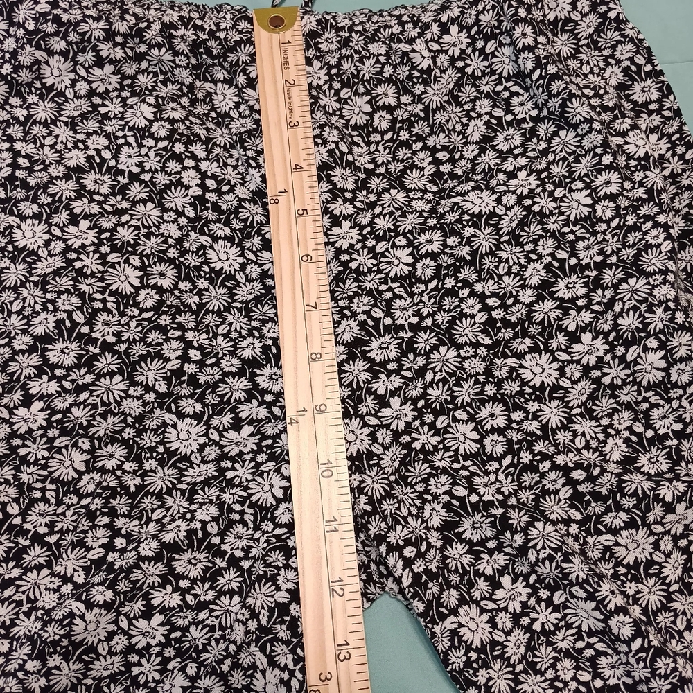 American Eagle Women Halter Tie Black&White Jumpsuit Size Small Frayed Hem - Picture 14 of 15